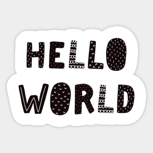 Hello World - Scandinavian Sticker